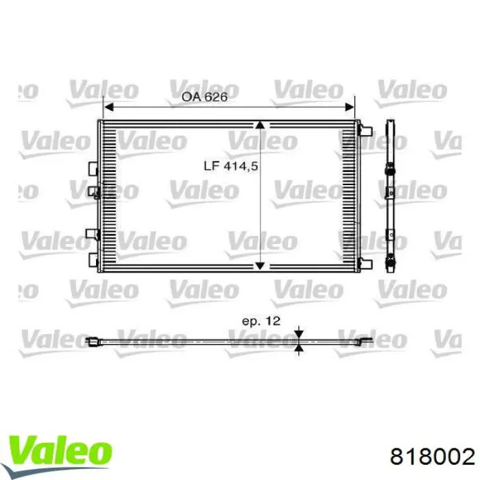 818002 VALEO Chłodnica klimatyzacji