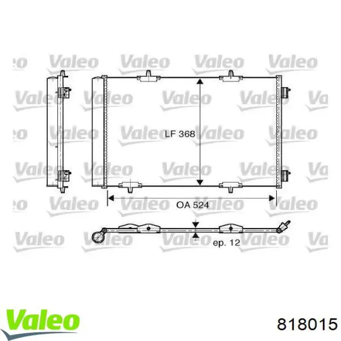 818015 VALEO Chłodnica klimatyzacji