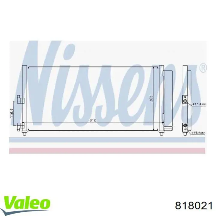 818021 VALEO Chłodnica klimatyzacji