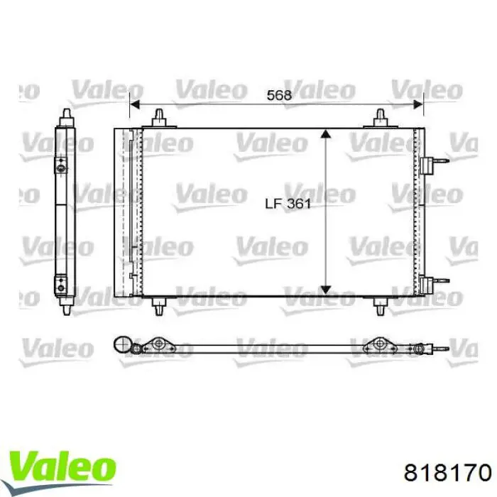 818170 VALEO Chłodnica klimatyzacji