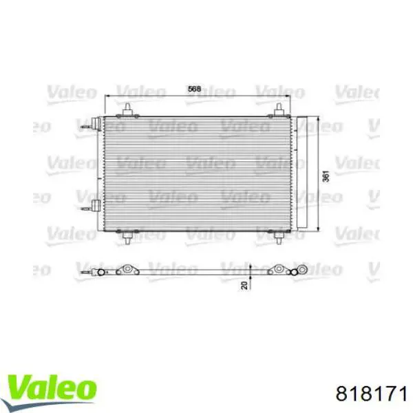 Do koszyka 818171 VALEO Chłodnica klimatyzacji