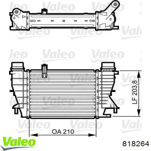 818264 VALEO Chłodnica intercoolera