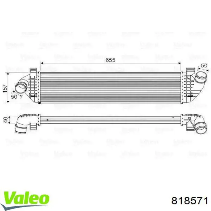 818571 VALEO chłodnica intercoolera