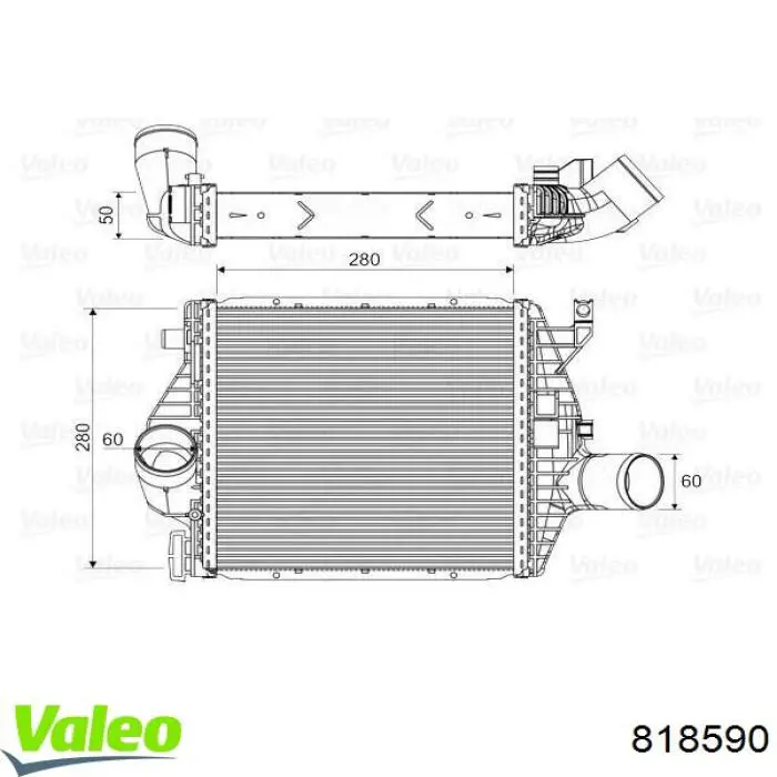 818590 VALEO chłodnica intercoolera