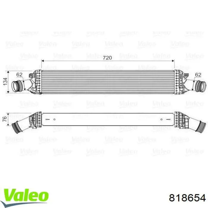 818654 VALEO chłodnica intercoolera