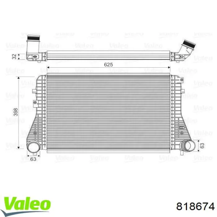 818674 VALEO chłodnica intercoolera