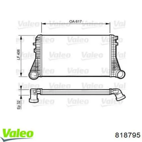 818795 VALEO Chłodnica intercoolera