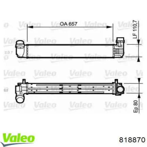 818870 VALEO Chłodnica intercoolera