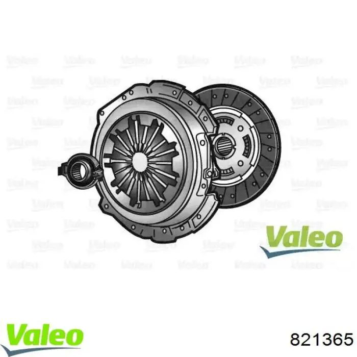 Do koszyka 821365 VALEO Zestaw sprzęgła (3 części)