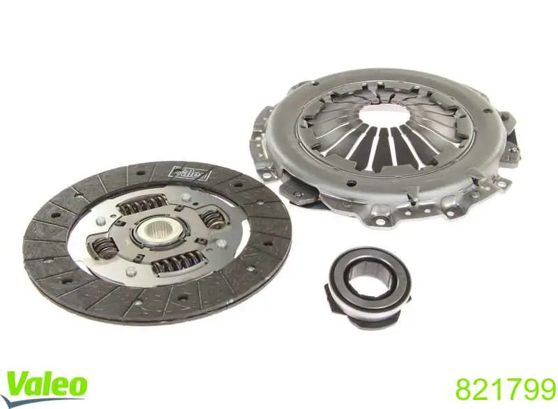 Do koszyka 821799 VALEO Zestaw sprzęgła (3 części)