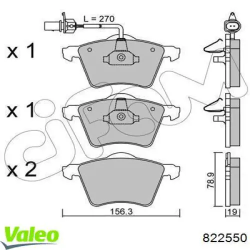 822550 VALEO Chłodnica klimatyzacji