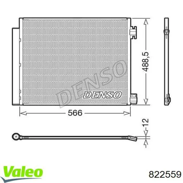 Chłodnica klimatyzacji VALEO 822559 cena, od 95,47 USD
