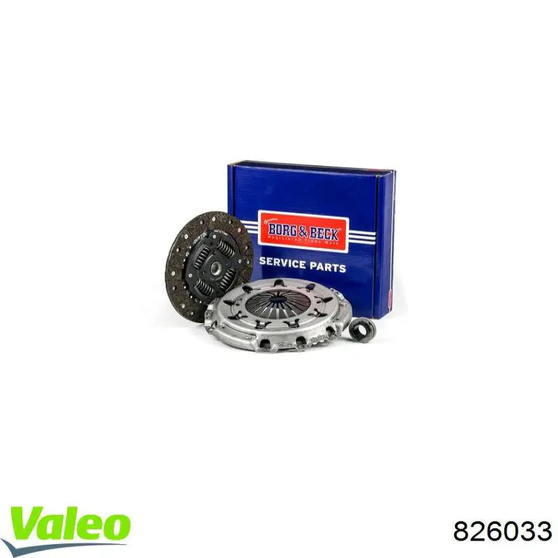 Zestaw sprzęgła (3 części) 826033 VALEO