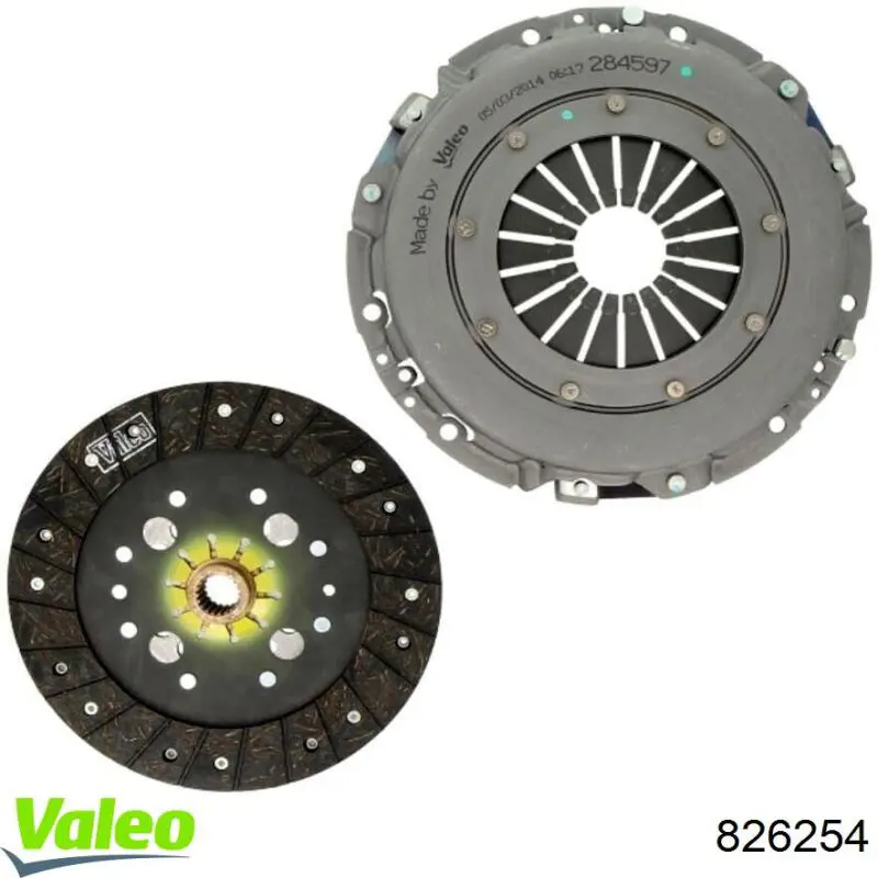 Do koszyka 826254 VALEO Zestaw sprzęgła (3 części)