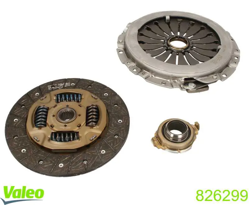 Do koszyka 826299 VALEO Zestaw sprzęgła (3 części)