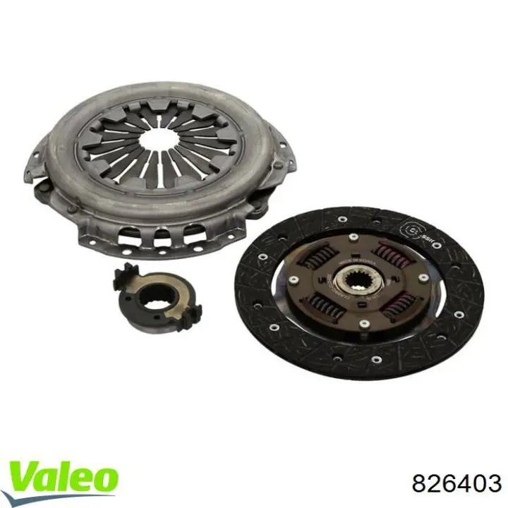 Do koszyka 826403 VALEO Zestaw sprzęgła (3 części)