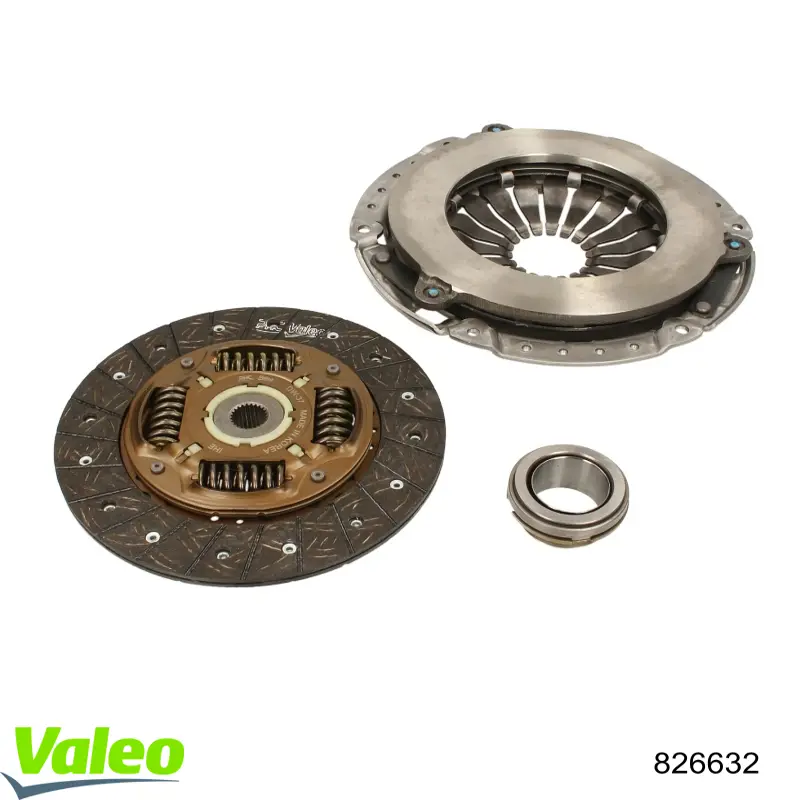 Do koszyka 826632 VALEO Zestaw sprzęgła (3 części)