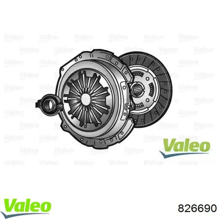 Do koszyka 826690 VALEO Zestaw sprzęgła (3 części)