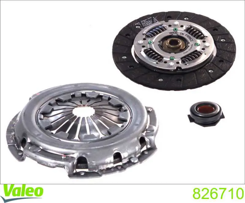 Do koszyka 826710 VALEO Zestaw sprzęgła (3 części)
