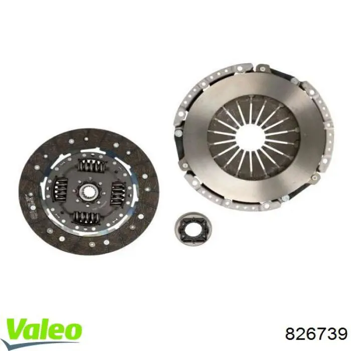 Do koszyka 826739 VALEO Zestaw sprzęgła (3 części)