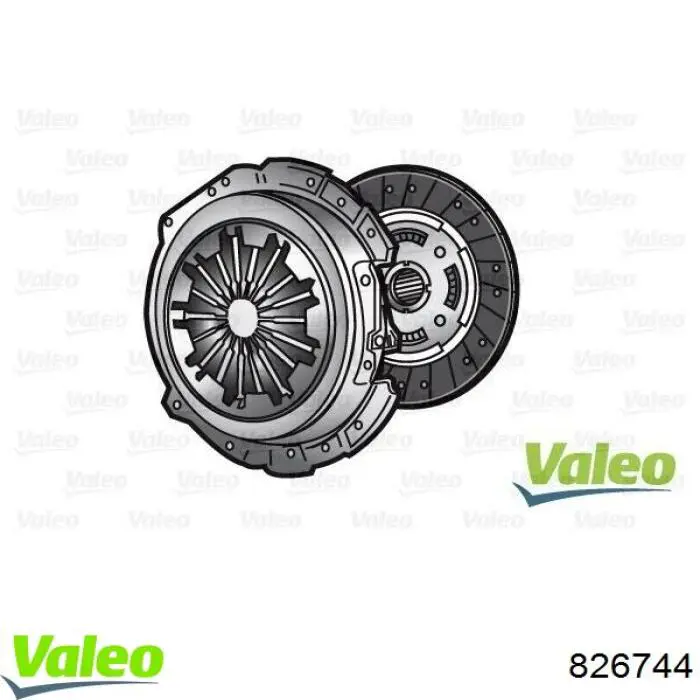 Zestaw sprzęgła (3 części) VALEO 826744 cena, od 155,89 USD