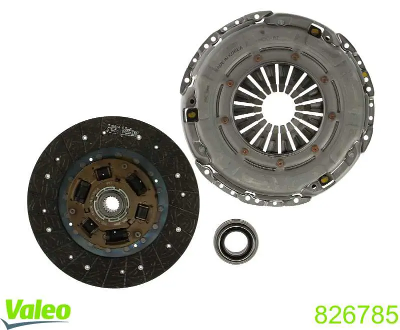 Do koszyka 826785 VALEO Zestaw sprzęgła (3 części)