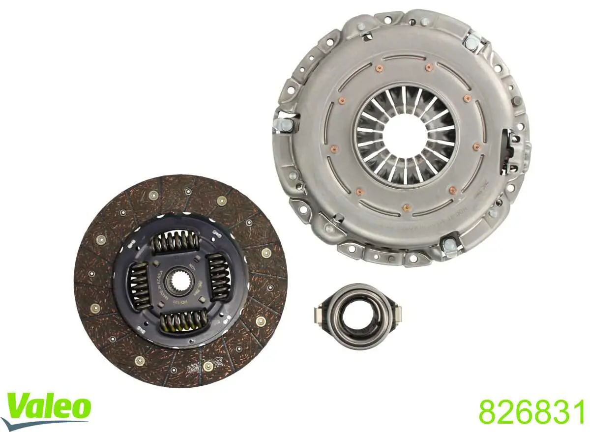Do koszyka 826831 VALEO Zestaw sprzęgła (3 części)