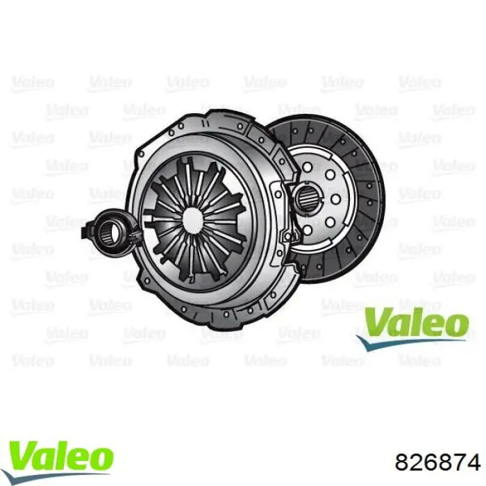 826874 VALEO Zestaw sprzęgła (3 części)