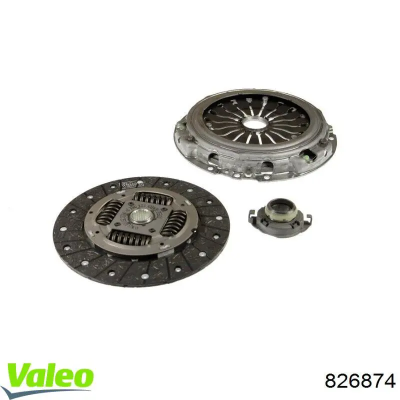 Do koszyka 826874 VALEO Zestaw sprzęgła (3 części)