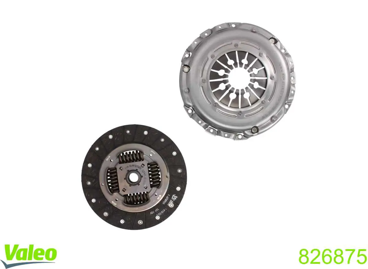 Do koszyka 826875 VALEO Zestaw sprzęgła (3 części)