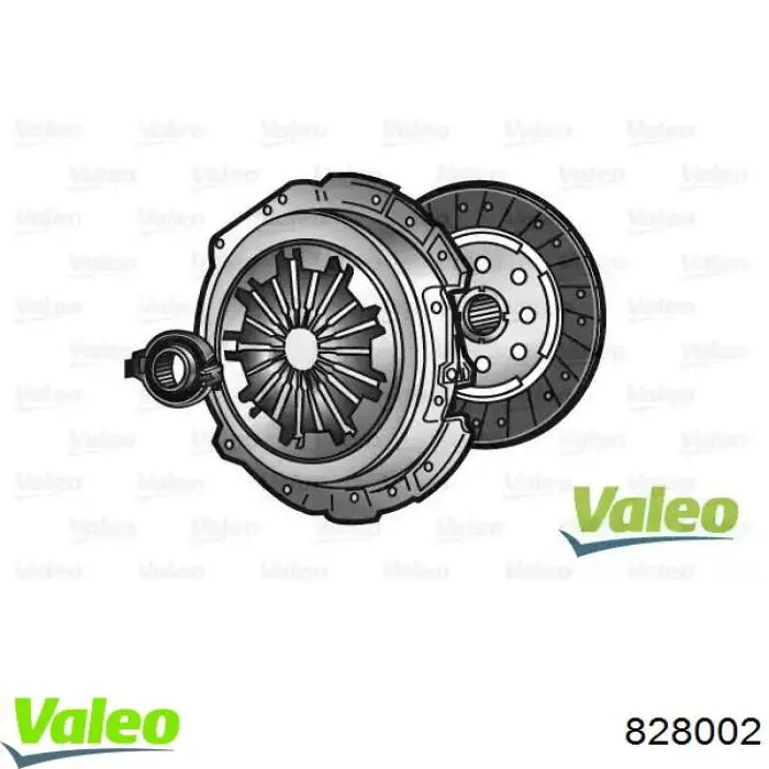 Do koszyka 828002 VALEO Zestaw sprzęgła (3 części)