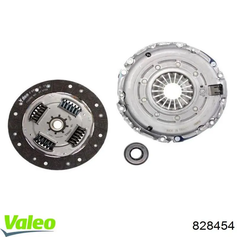 Do koszyka 828454 VALEO Zestaw sprzęgła (3 części)