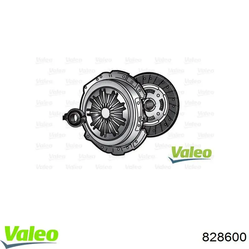 Do koszyka 828600 VALEO Zestaw sprzęgła (3 części)