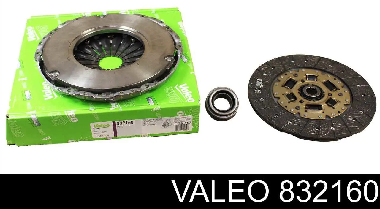 832160 VALEO Zestaw sprzęgła (3 części)