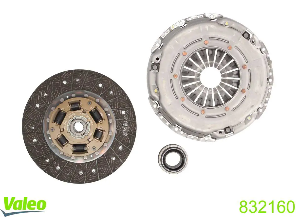 Zestaw sprzęgła (3 części) VALEO 832160 cena, od 146,79 USD