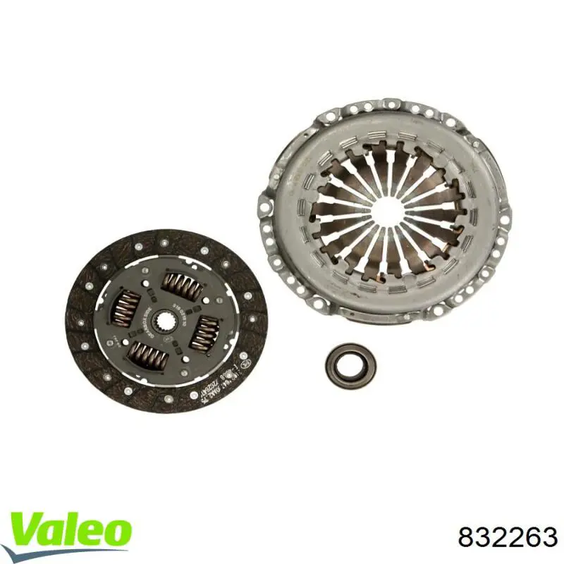 Zestaw sprzęgła (3 części) VALEO 832263 cena, od 132,67 USD