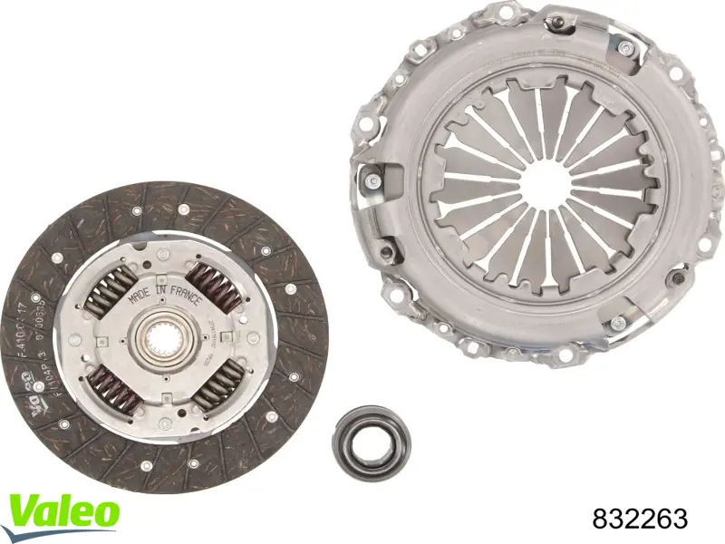 Zestaw sprzęgła (3 części) 832263 VALEO