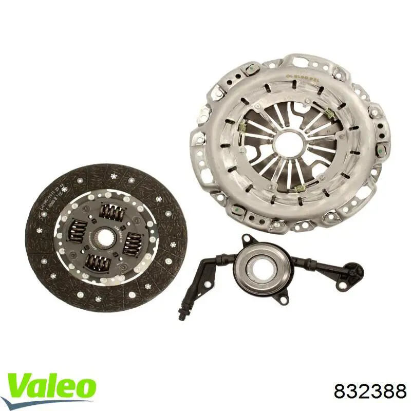 Zestaw sprzęgła (3 części) VALEO 832388 cena, od 220,38 USD