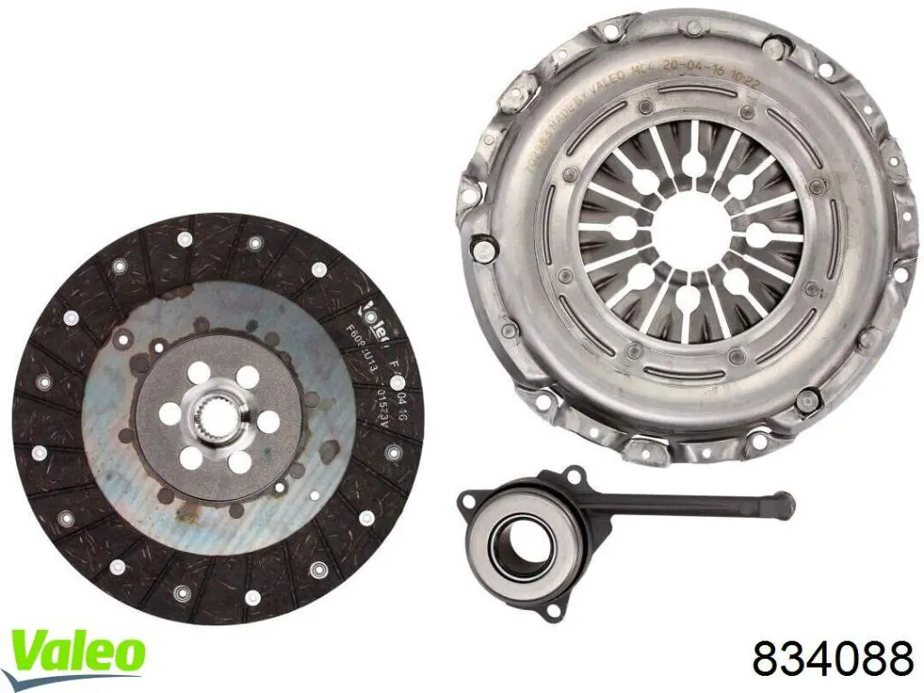 834088 VALEO Zestaw sprzęgła (3 części)