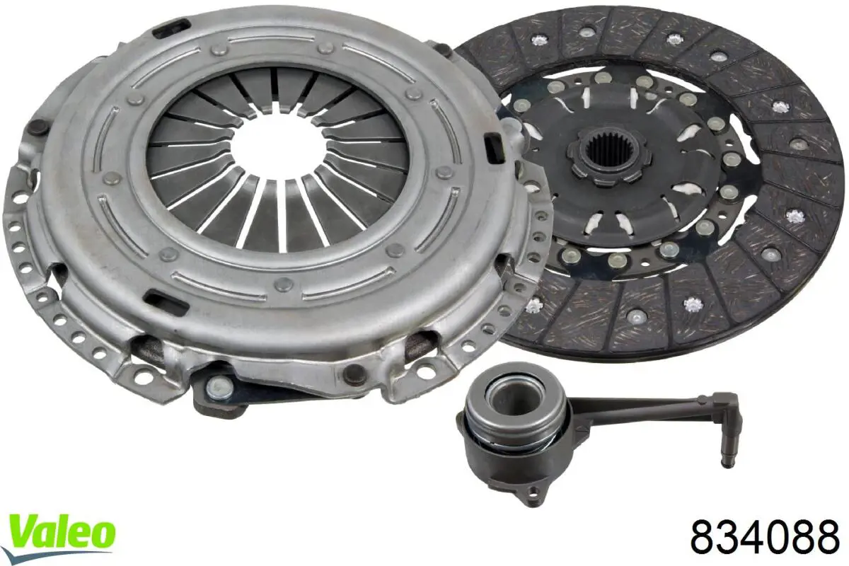 Do koszyka 834088 VALEO Zestaw sprzęgła (3 części)