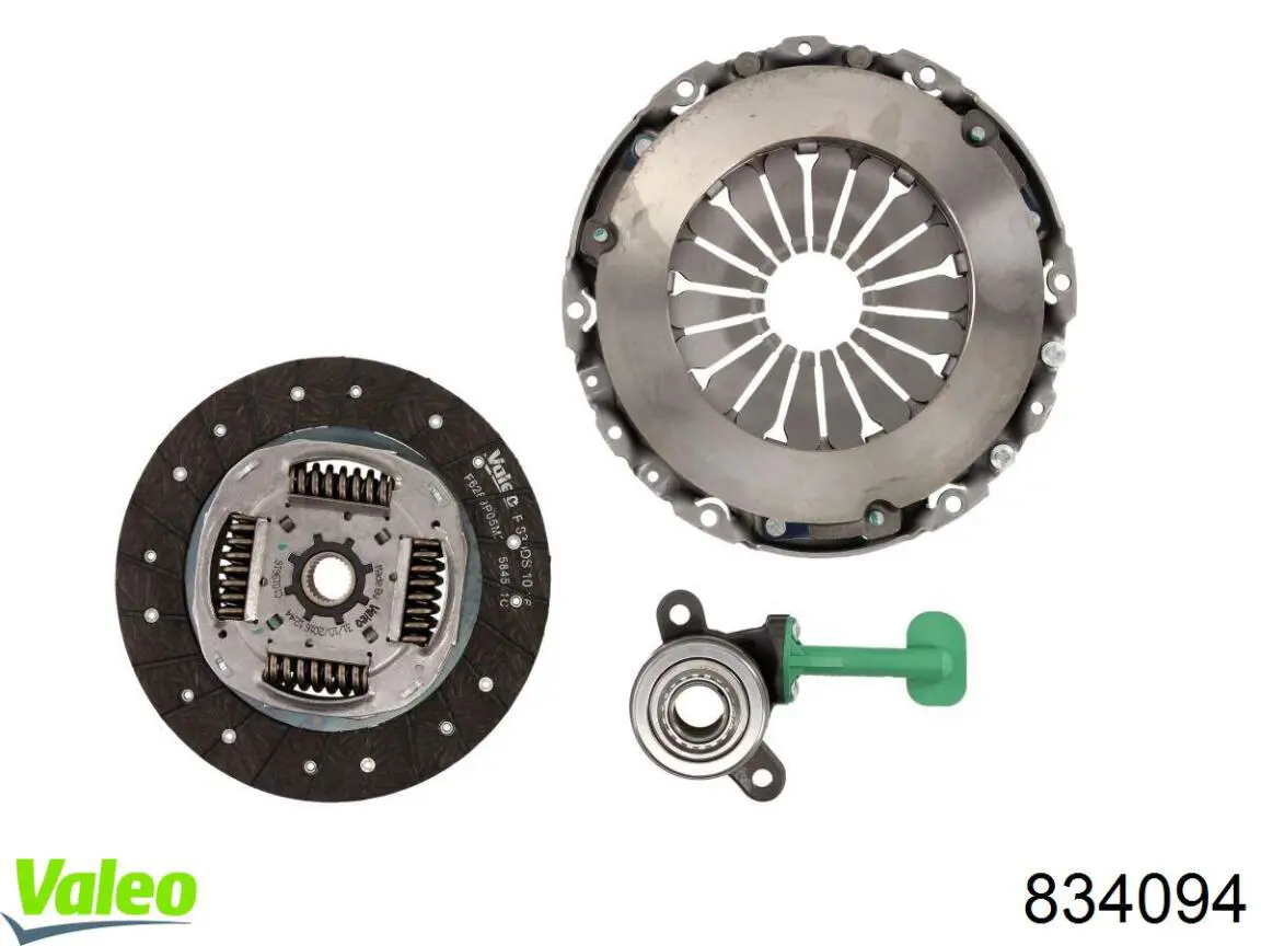 Do koszyka 834094 VALEO Zestaw sprzęgła (3 części)
