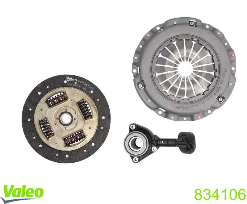 Zestaw sprzęgła (3 części) VALEO 834106 cena, od 199,45 USD