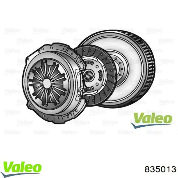 Do koszyka 835013 VALEO Zestaw sprzęgła (3 części)