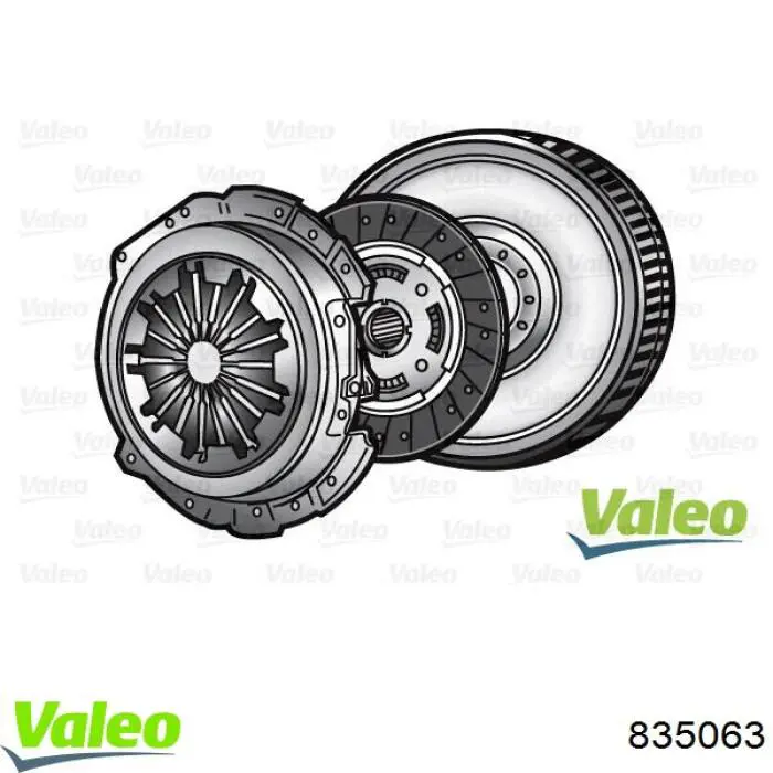 Do koszyka 835063 VALEO Zestaw sprzęgła (3 części)
