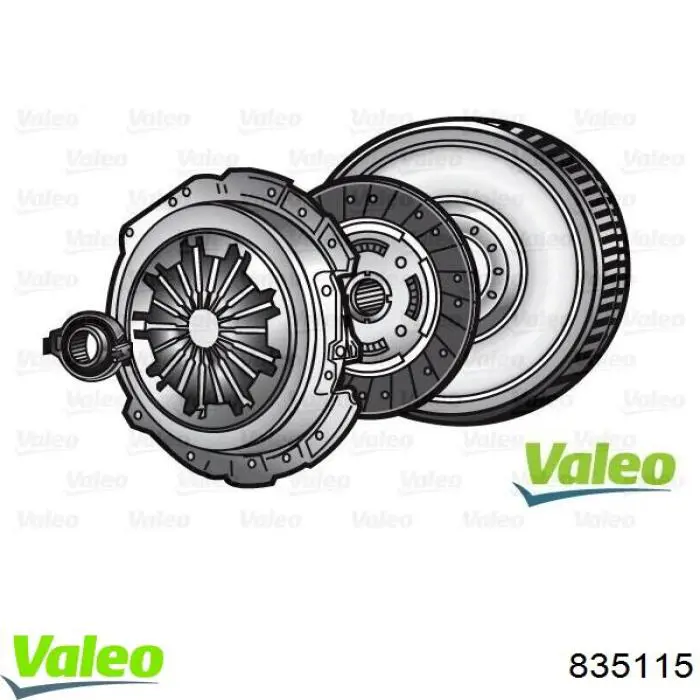 Zestaw sprzęgła (3 części) VALEO 835115 cena, od 680,06 USD