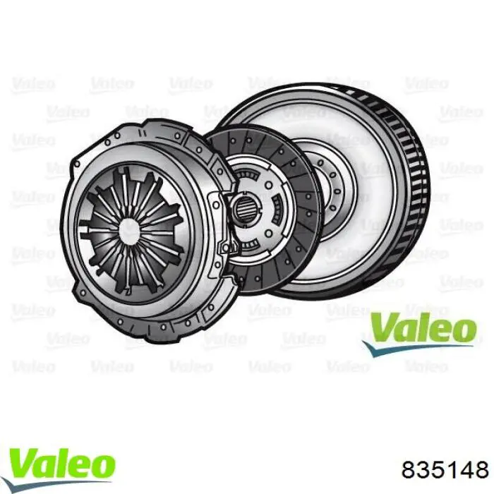 Zestaw sprzęgła (3 części) VALEO 835148 cena, od 303,65 USD