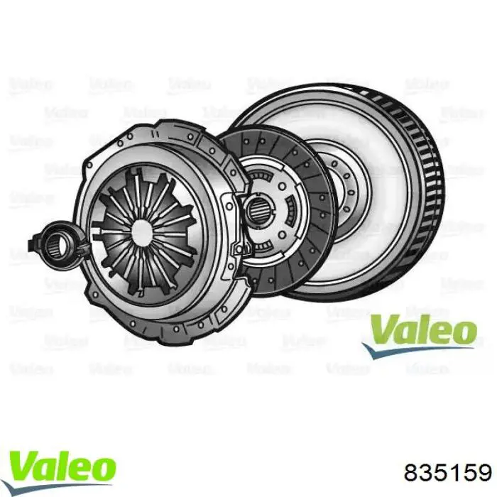 Zestaw sprzęgła (3 części) VALEO 835159 cena, od 302,90 USD
