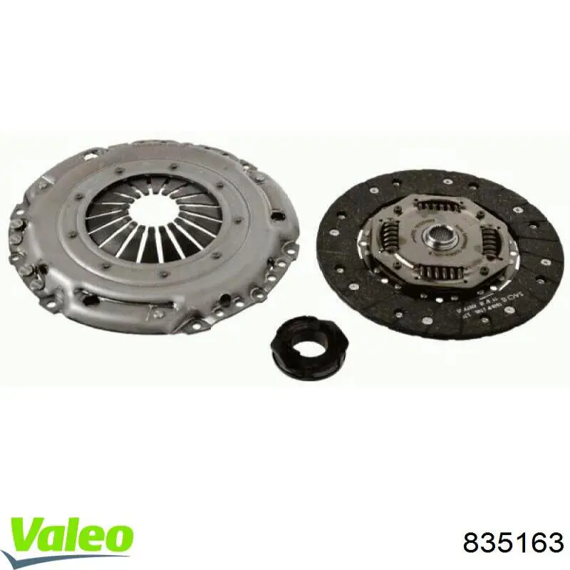 Zestaw sprzęgła (3 części) VALEO 835163 cena, od 715,76 USD