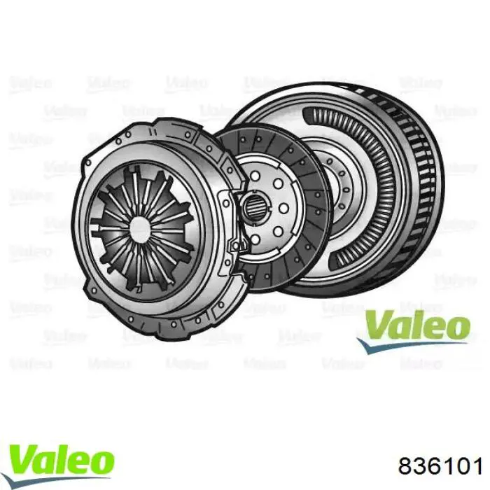 836101 VALEO Zestaw sprzęgła (3 części)