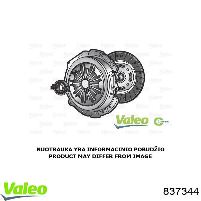 Zestaw sprzęgła (3 części) VALEO 837344 cena, od 803,89 USD